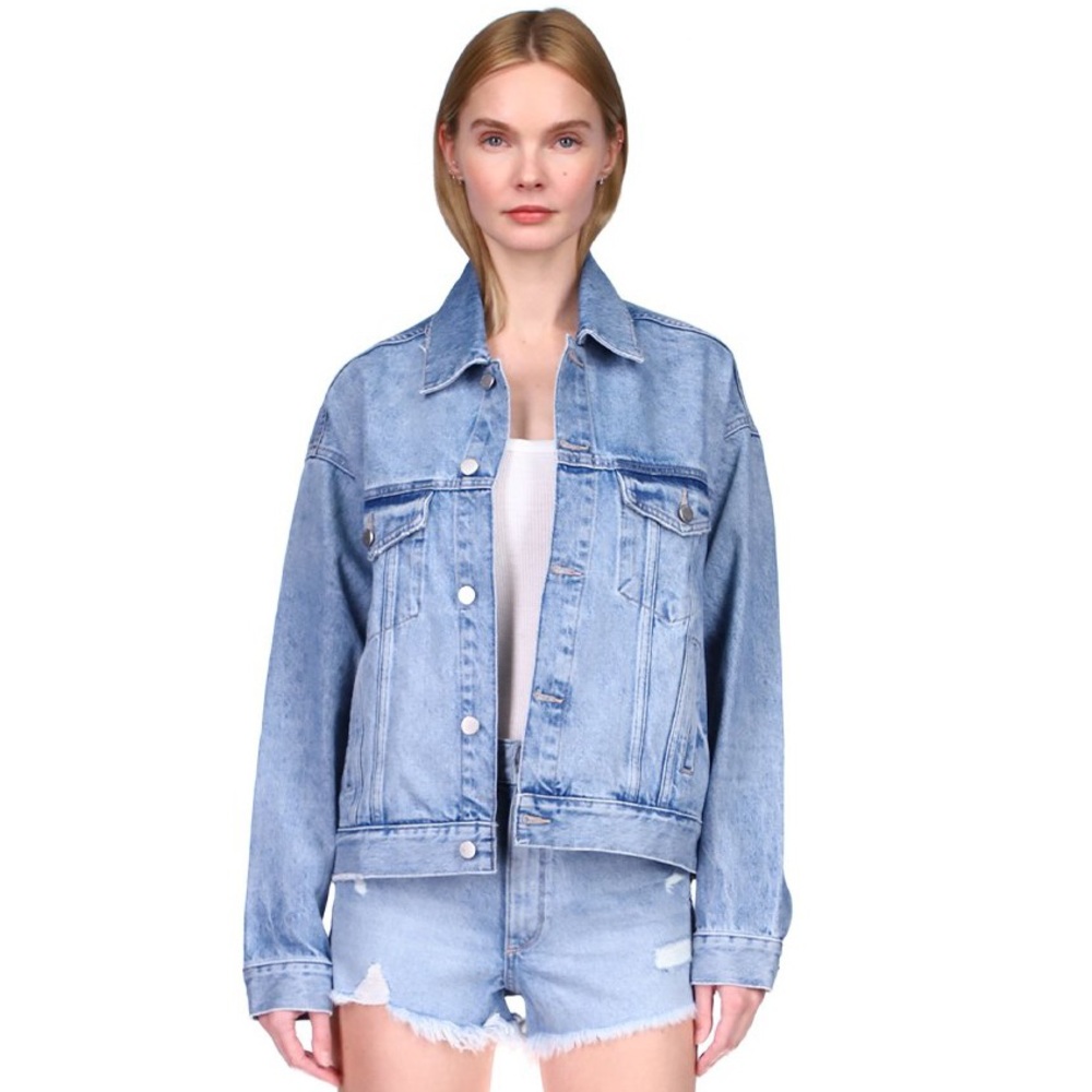 DL1961 Eden Relaxed Jean Jacket Seaglass Small